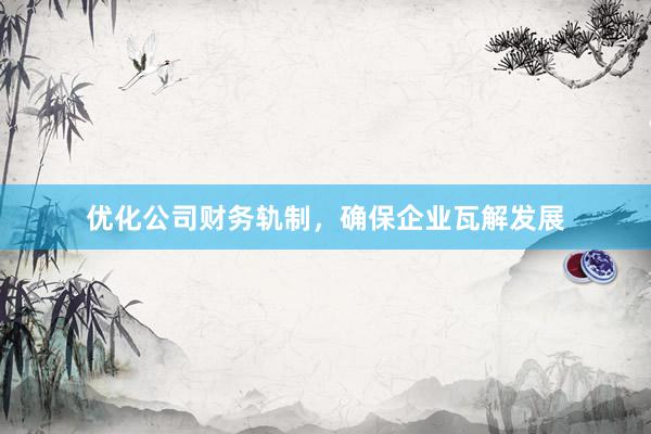 优化公司财务轨制，确保企业瓦解发展