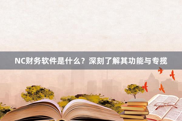 NC财务软件是什么？深刻了解其功能与专揽