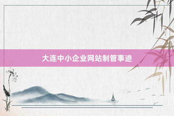 大连中小企业网站制管事迹
